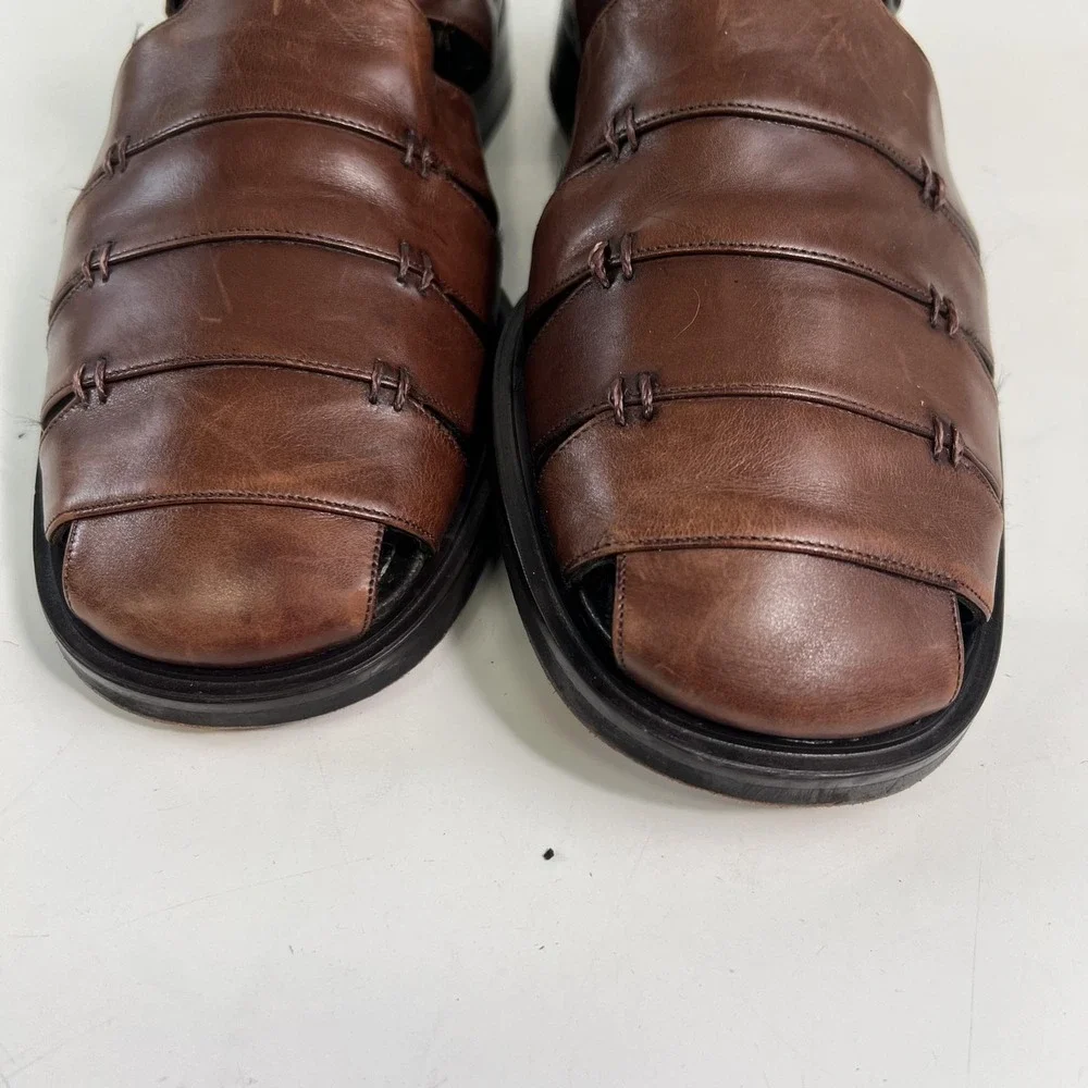 Mezlan Shoes Mens Size 10 M Brown Leather Diablo Fisherman Sandals Buckle